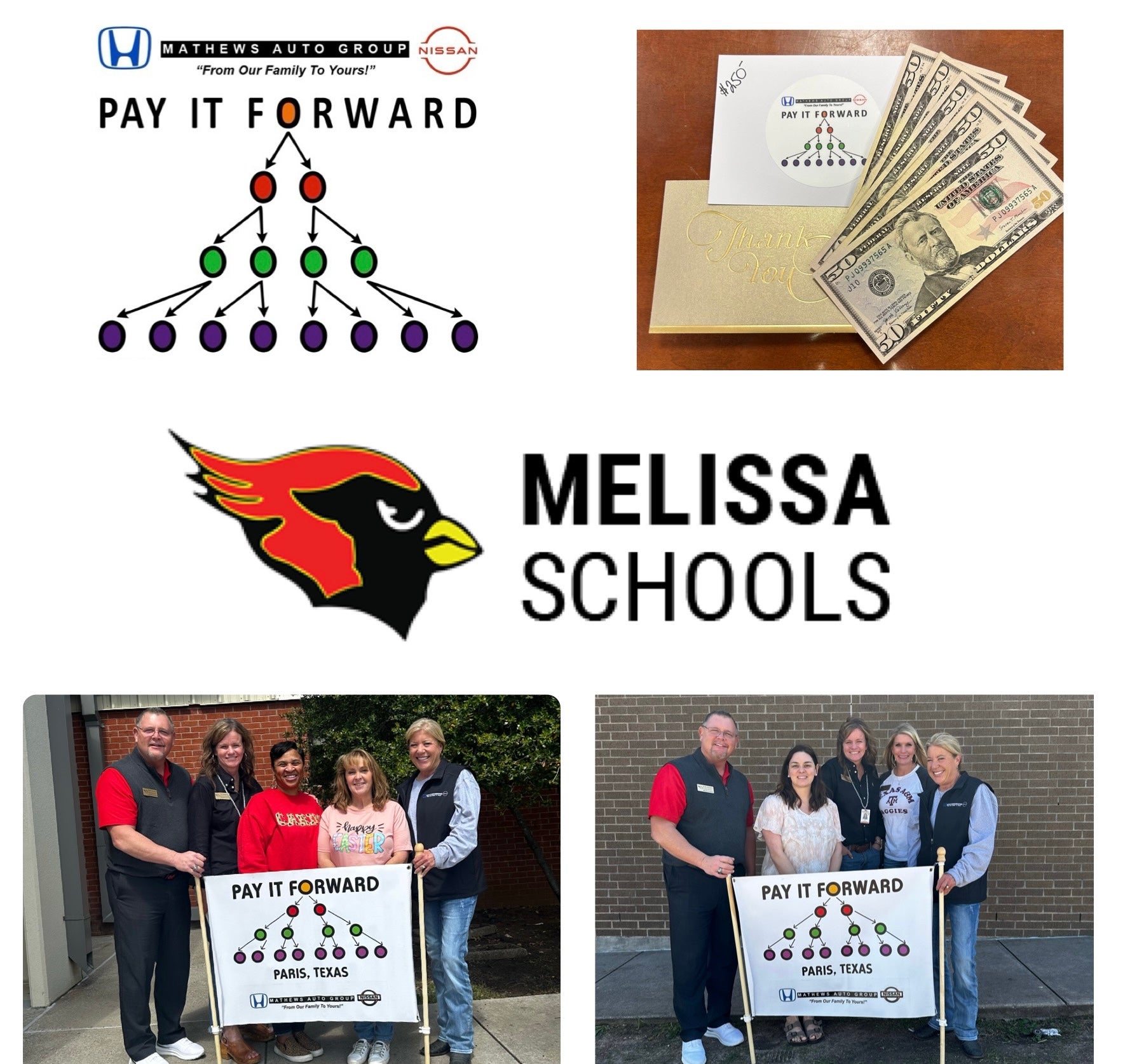 pays it forward to Melissa ISD img